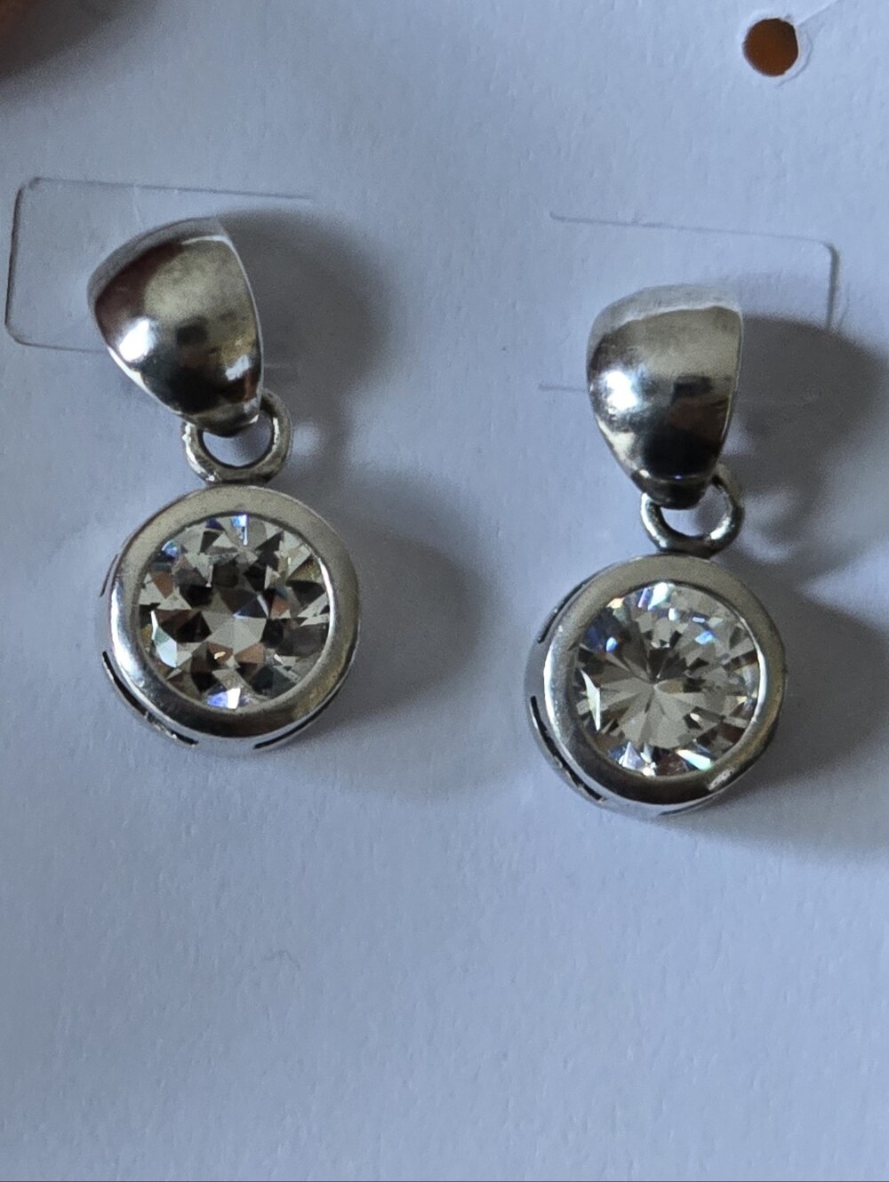 925 Silver Drop Earrings with CZ crystal